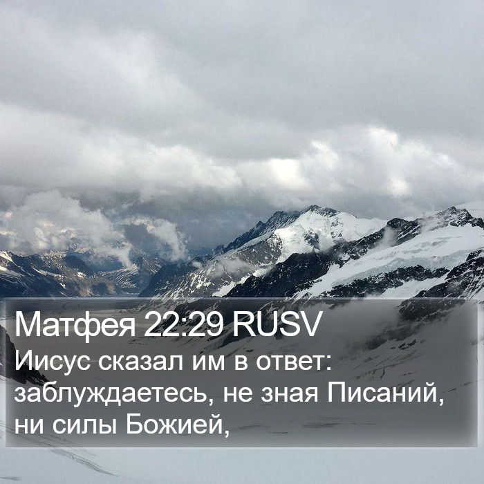 Матфея 22:29 RUSV Bible Study