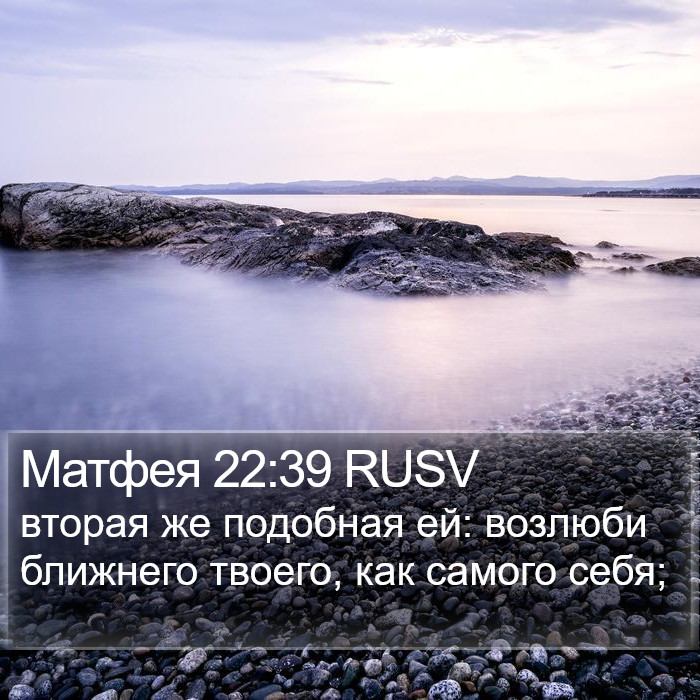 Матфея 22:39 RUSV Bible Study