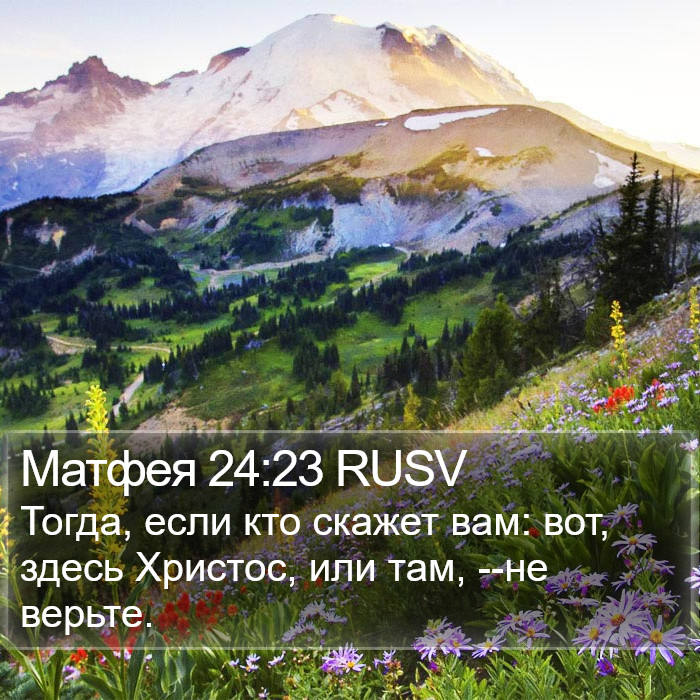 Матфея 24:23 RUSV Bible Study