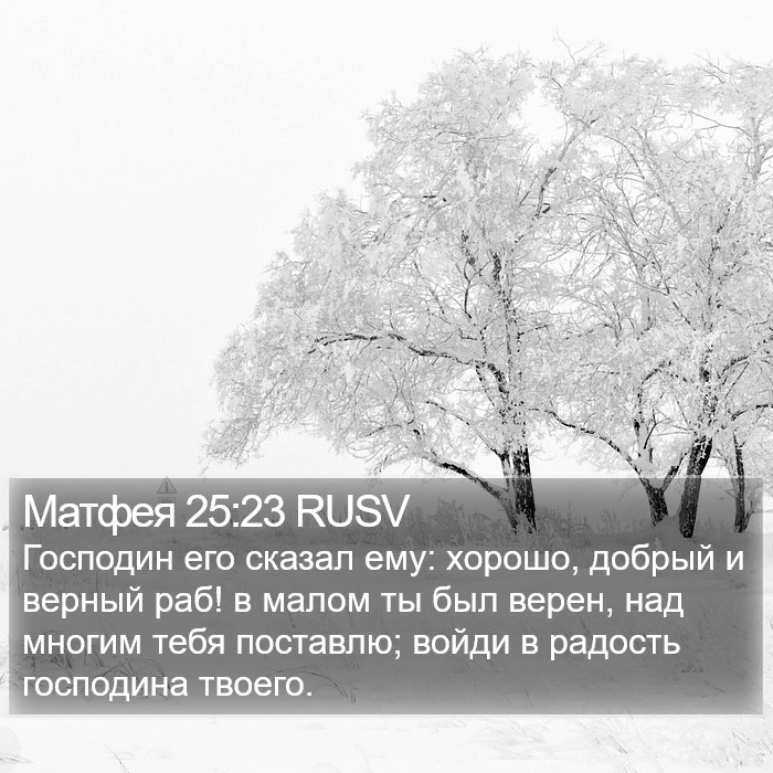Матфея 25:23 RUSV Bible Study