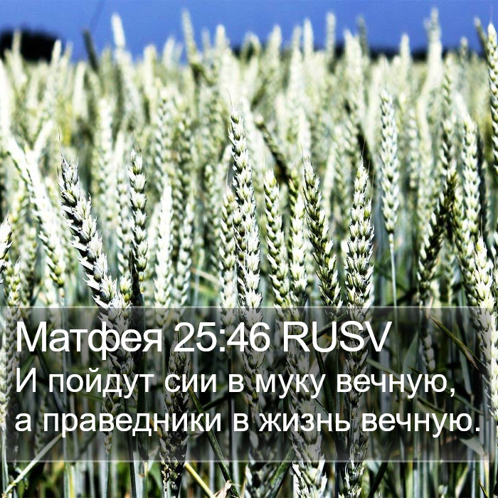 Матфея 25:46 RUSV Bible Study