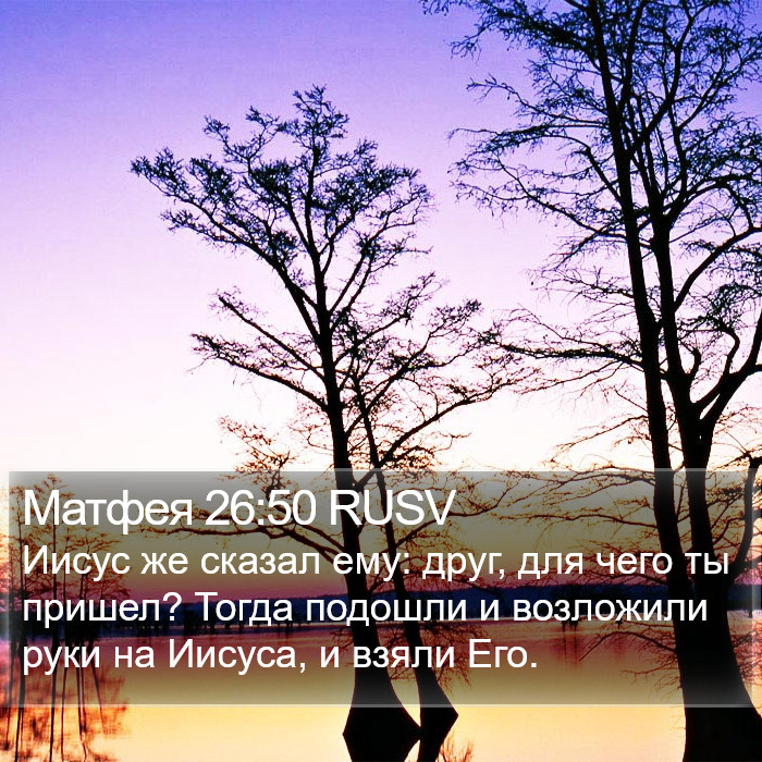 Матфея 26:50 RUSV Bible Study