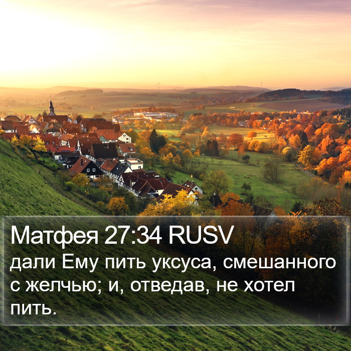 Матфея 27:34 RUSV Bible Study