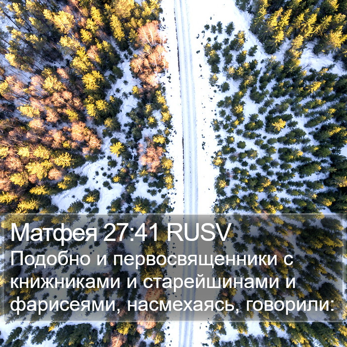 Матфея 27:41 RUSV Bible Study