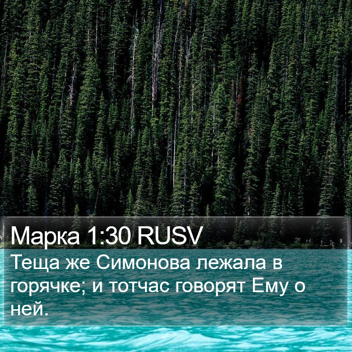 Марка 1:30 RUSV Bible Study