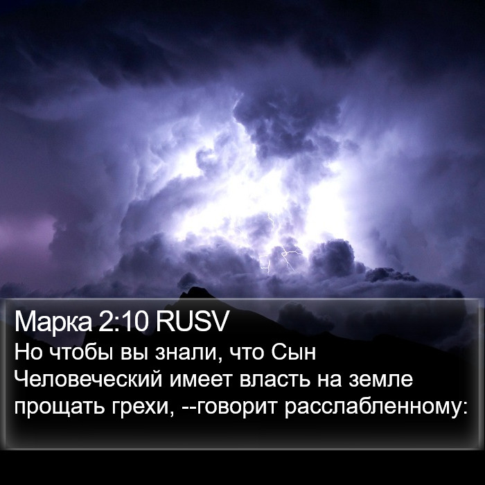 Марка 2:10 RUSV Bible Study