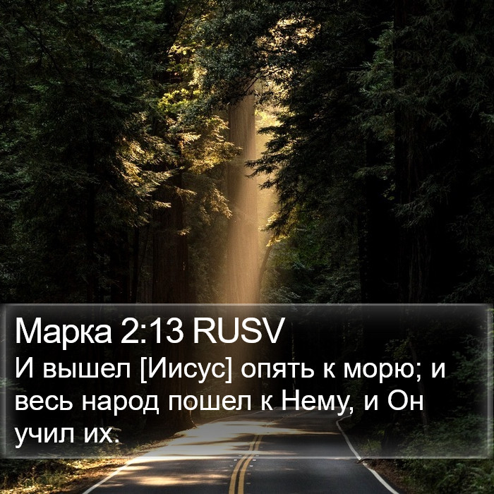 Марка 2:13 RUSV Bible Study