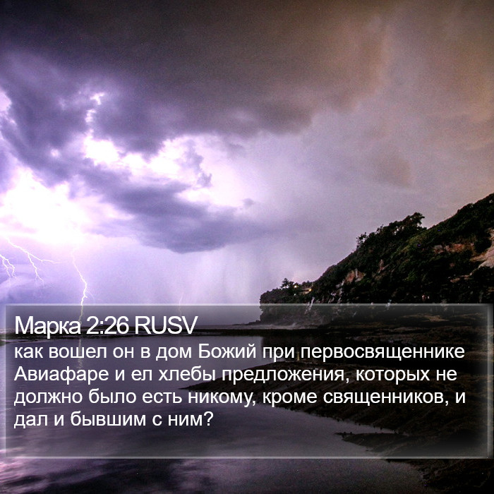 Марка 2:26 RUSV Bible Study