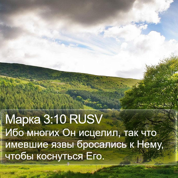 Марка 3:10 RUSV Bible Study