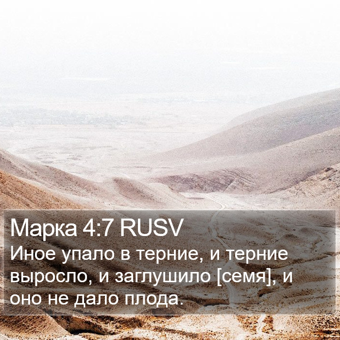 Марка 4:7 RUSV Bible Study