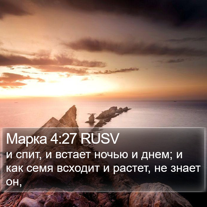 Марка 4:27 RUSV Bible Study