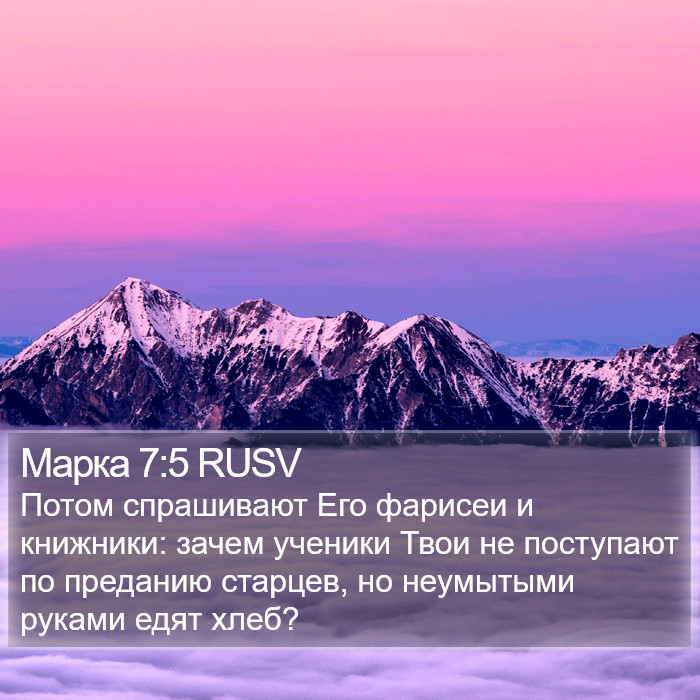 Марка 7:5 RUSV Bible Study