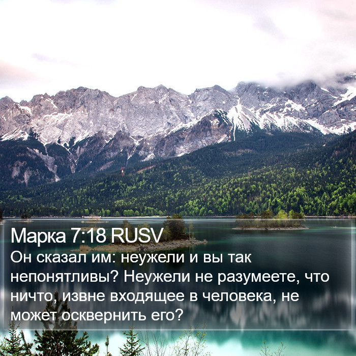 Марка 7:18 RUSV Bible Study
