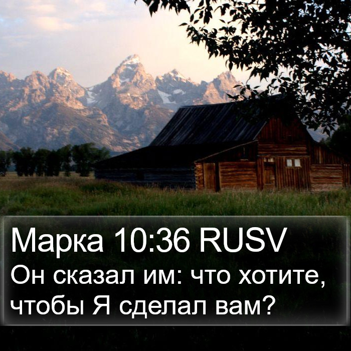 Марка 10:36 RUSV Bible Study