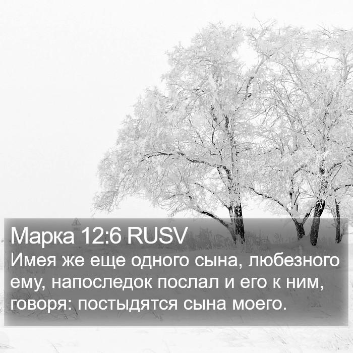 Марка 12:6 RUSV Bible Study