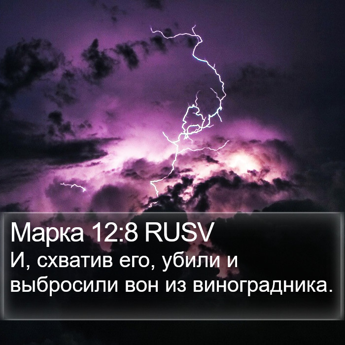 Марка 12:8 RUSV Bible Study