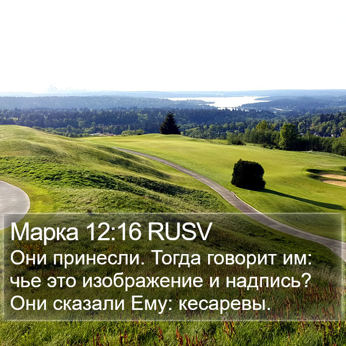 Марка 12:16 RUSV Bible Study