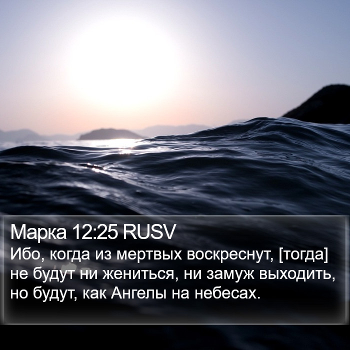 Марка 12:25 RUSV Bible Study