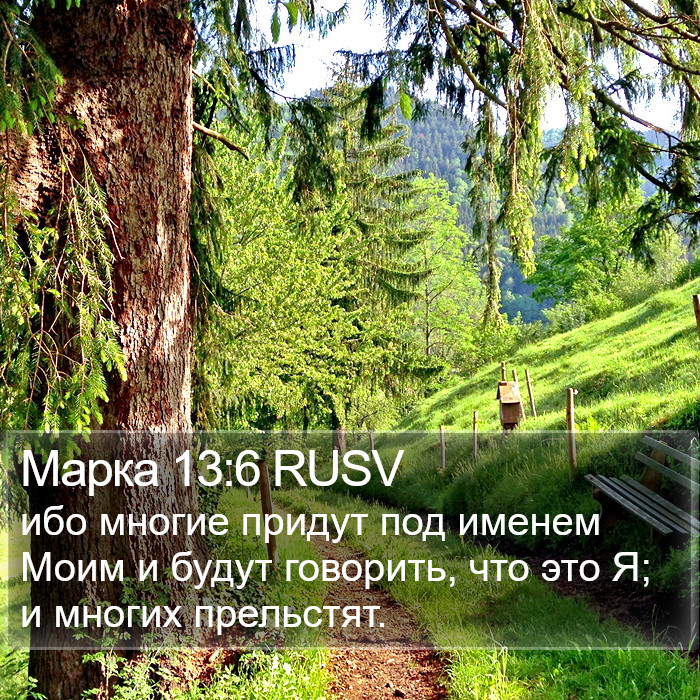 Марка 13:6 RUSV Bible Study