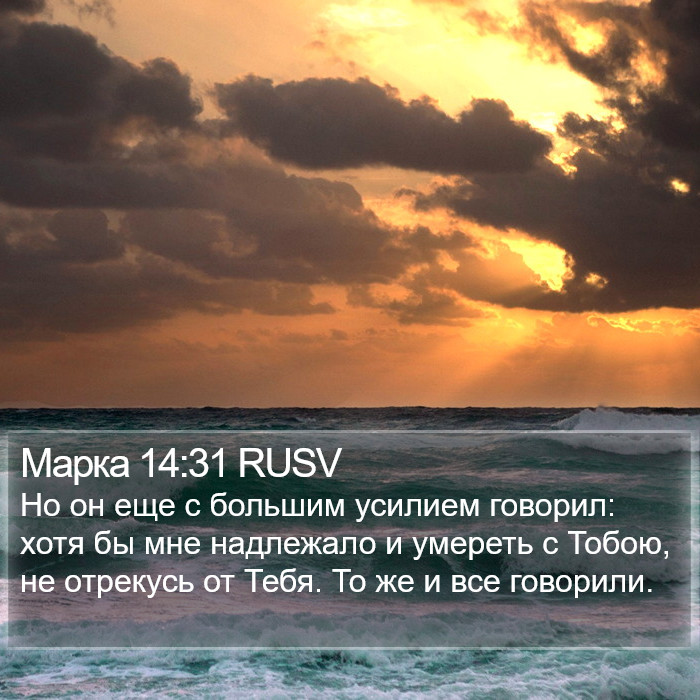 Марка 14:31 RUSV Bible Study