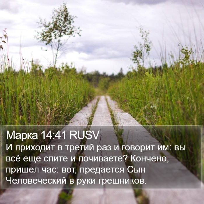 Марка 14:41 RUSV Bible Study