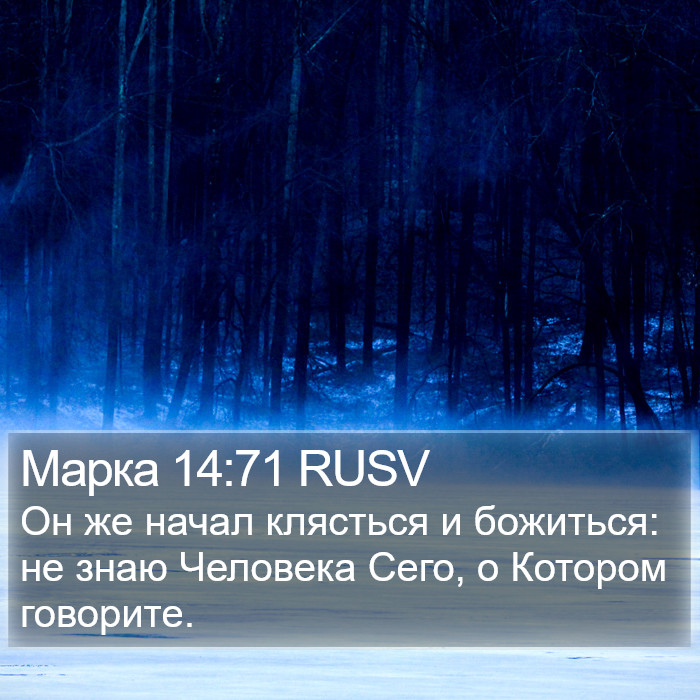 Марка 14:71 RUSV Bible Study