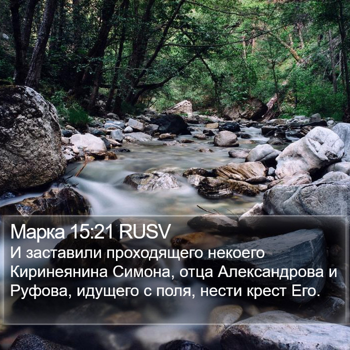 Марка 15:21 RUSV Bible Study