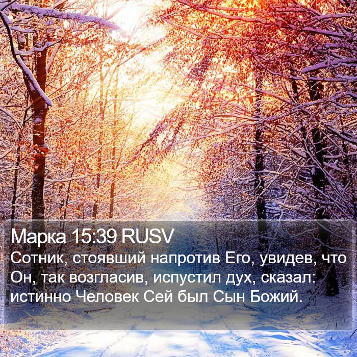 Марка 15:39 RUSV Bible Study