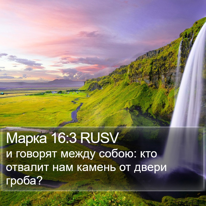 Марка 16:3 RUSV Bible Study