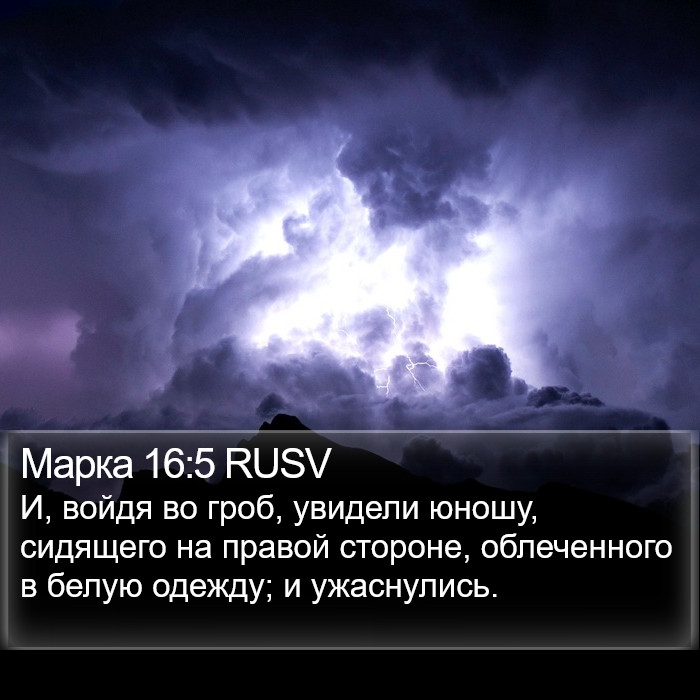 Марка 16:5 RUSV Bible Study