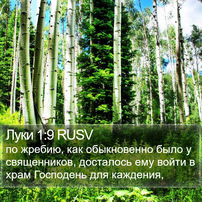 Луки 1:9 RUSV Bible Study