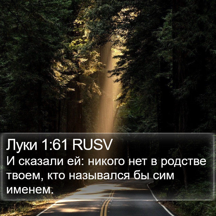 Луки 1:61 RUSV Bible Study