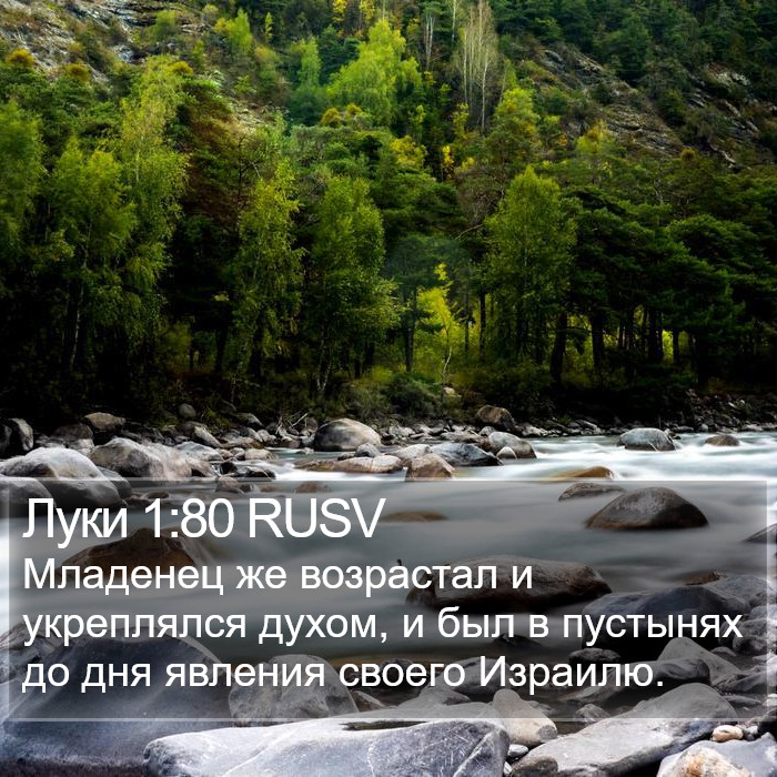 Луки 1:80 RUSV Bible Study