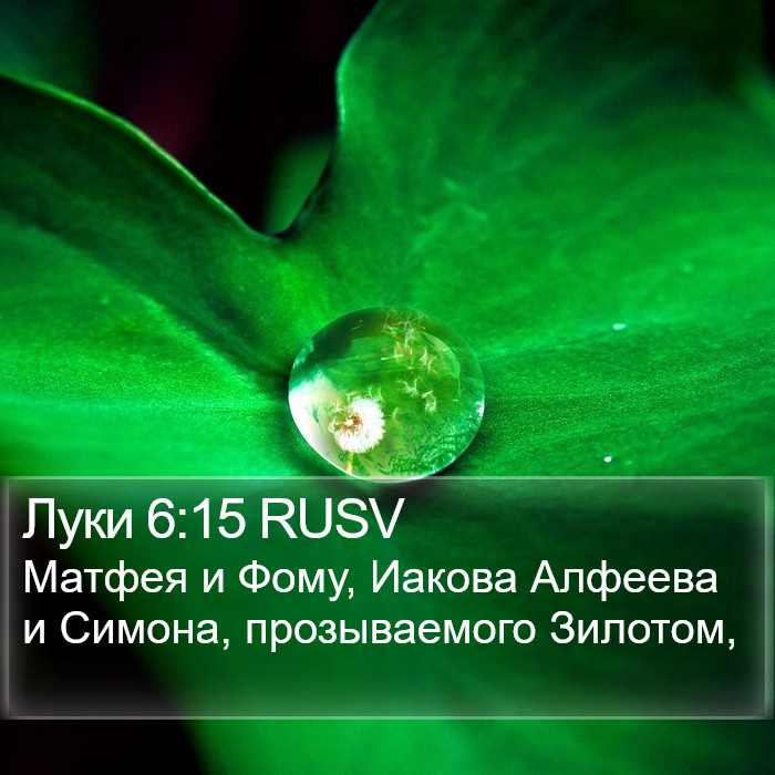 Луки 6:15 RUSV Bible Study