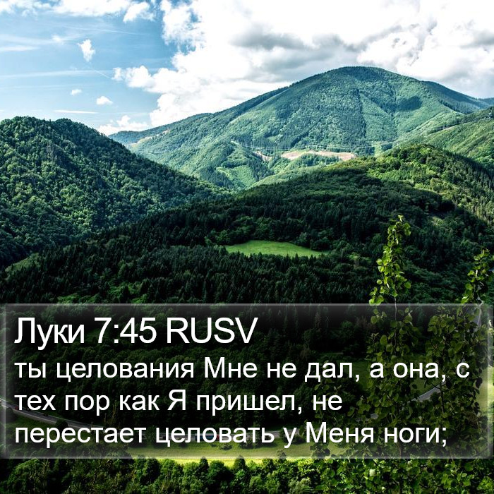 Луки 7:45 RUSV Bible Study