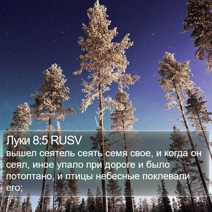 Луки 8:5 RUSV Bible Study