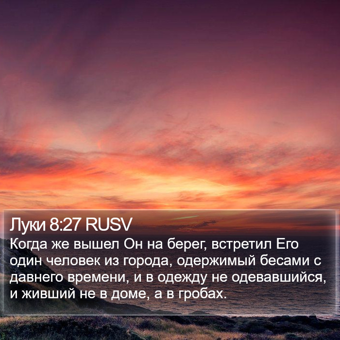 Луки 8:27 RUSV Bible Study