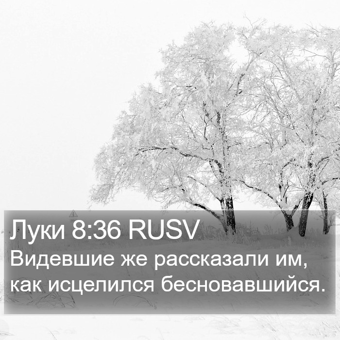 Луки 8:36 RUSV Bible Study