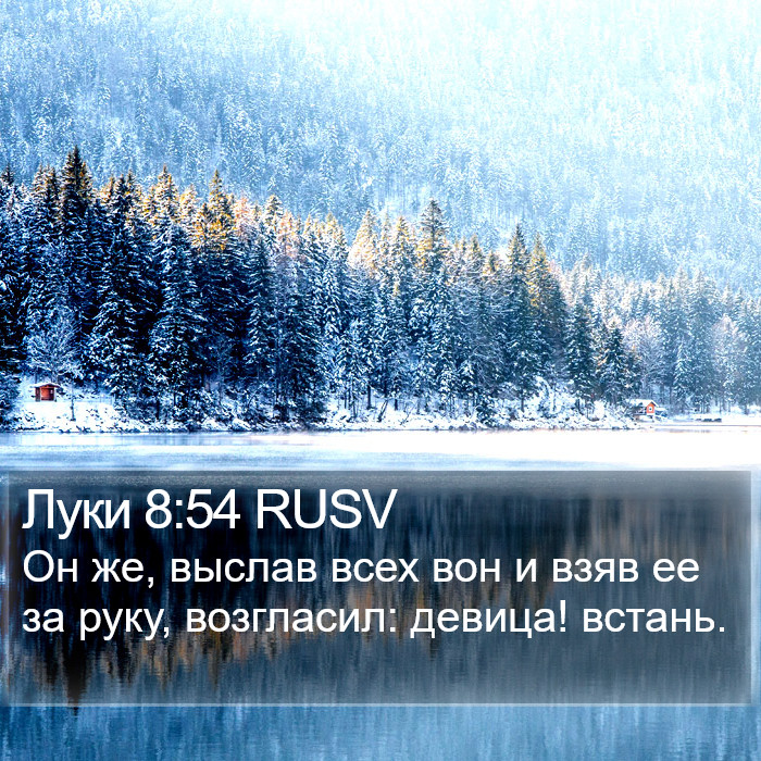 Луки 8:54 RUSV Bible Study