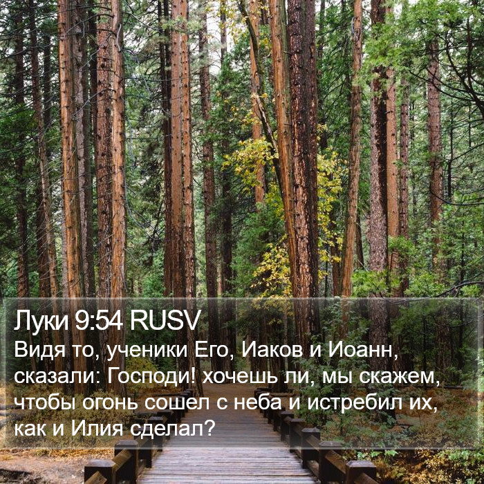 Луки 9:54 RUSV Bible Study