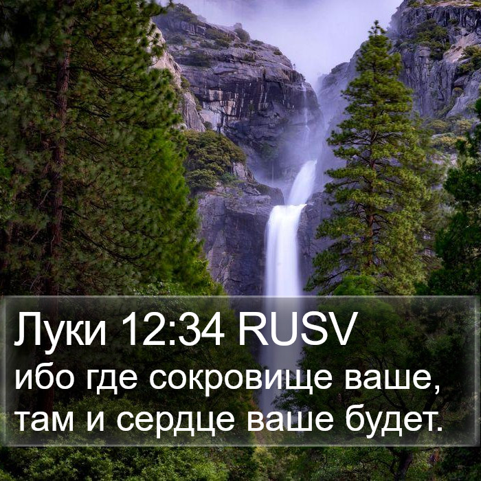 Луки 12:34 RUSV Bible Study