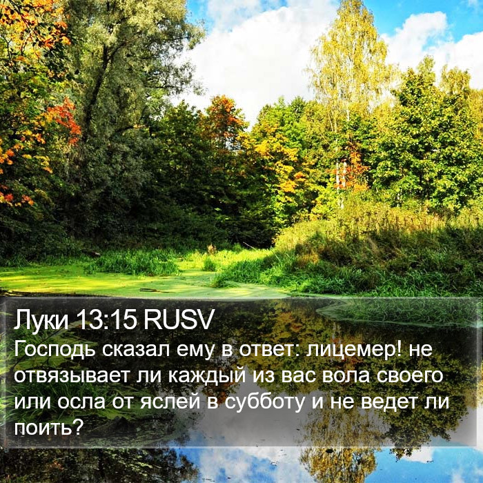 Луки 13:15 RUSV Bible Study