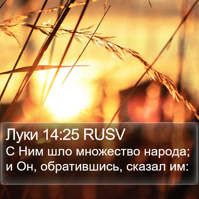 Луки 14:25 RUSV Bible Study