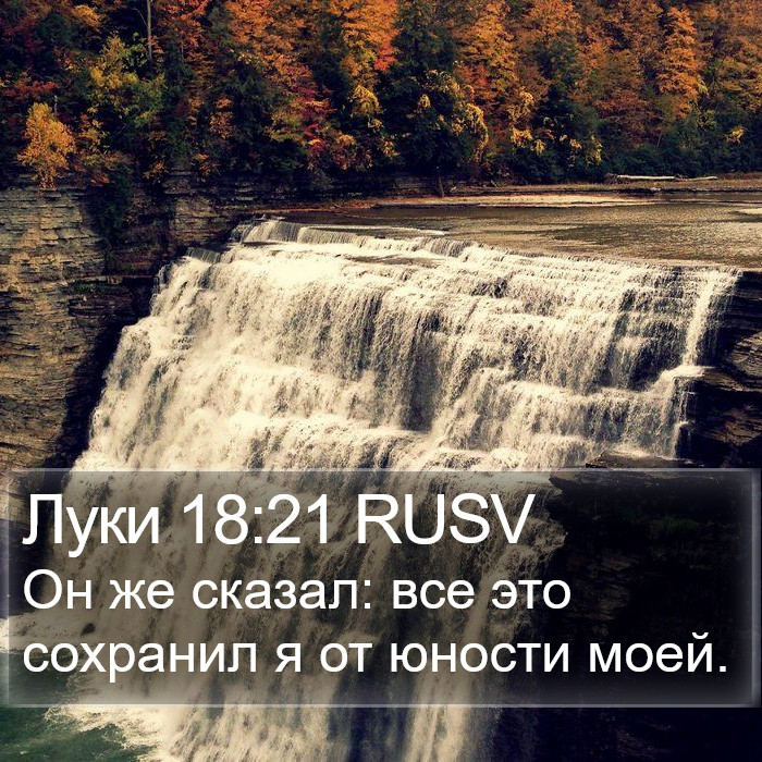 Луки 18:21 RUSV Bible Study