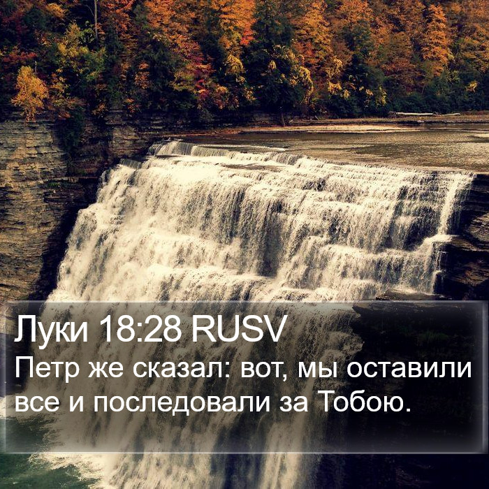 Луки 18:28 RUSV Bible Study