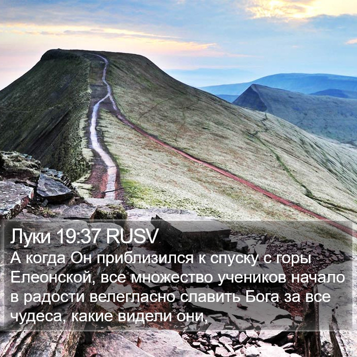 Луки 19:37 RUSV Bible Study