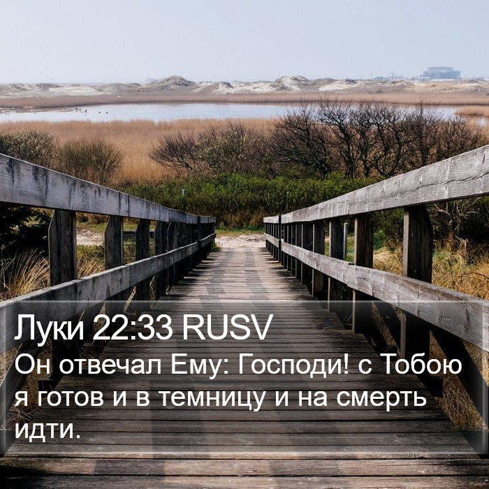 Луки 22:33 RUSV Bible Study