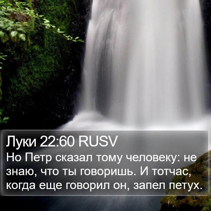 Луки 22:60 RUSV Bible Study