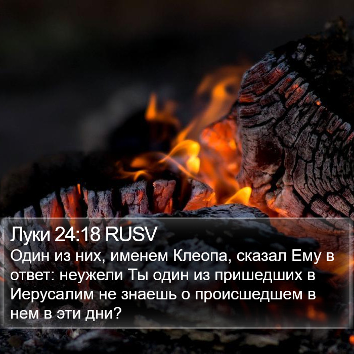 Луки 24:18 RUSV Bible Study