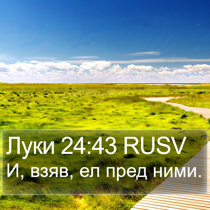 Луки 24:43 RUSV Bible Study